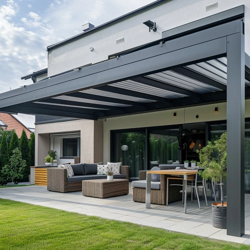 BT Haus - Znojmo, hliníkové pergoly a přístřešky, bioklimatické pergoly