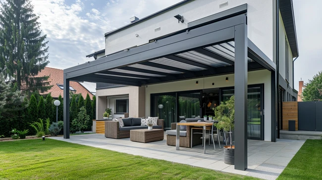 BT Haus - Znojmo, hliníkové pergoly a přístřešky, bioklimatické pergoly